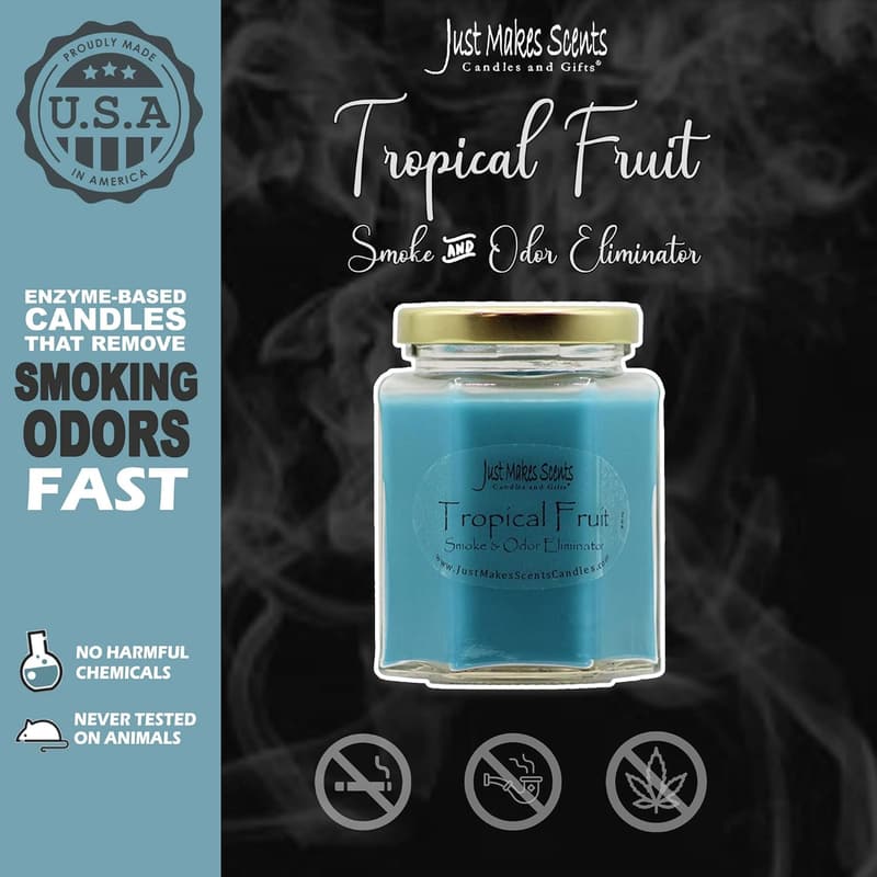 Tropical Fruit Scented Odor Neutralizing Candle - Hand Poured