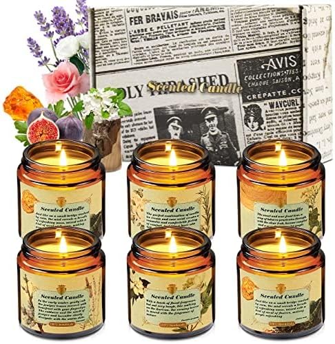 Aromatherapy Candles Gift Set for Men - 180hrs Burn Time