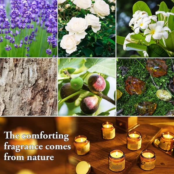 Aromatherapy Candles Gift Set for Men - 180hrs Burn Time
