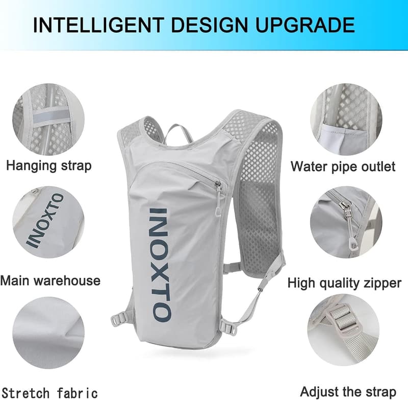 Lightweight Hydration Vest with 250ml Flask for Running & Hiking