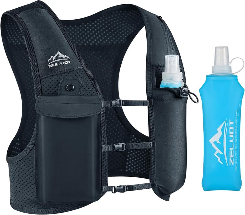 Adjustable Breathable Running Vest with Soft Flask for Marathon