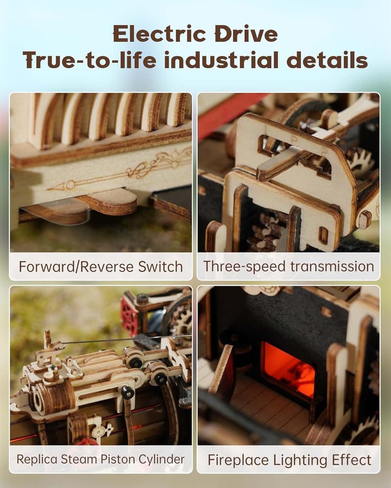Vintage Car 3D Puzzle Kit for Adults - Mechanical Wooden Model