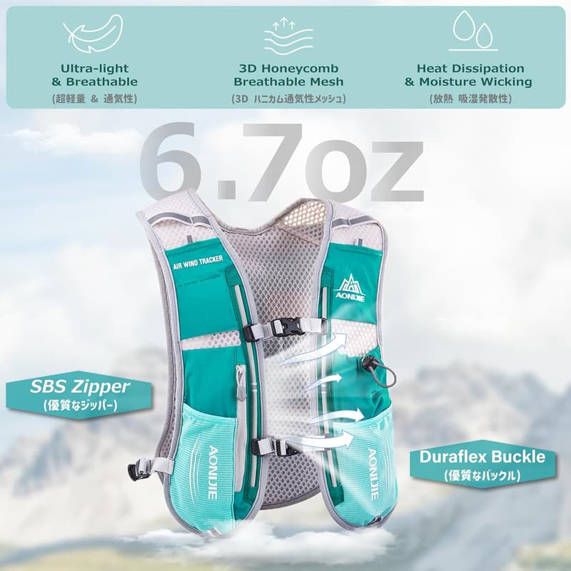Hydration Running Vest Backpack 5L for Jogging & Hiking