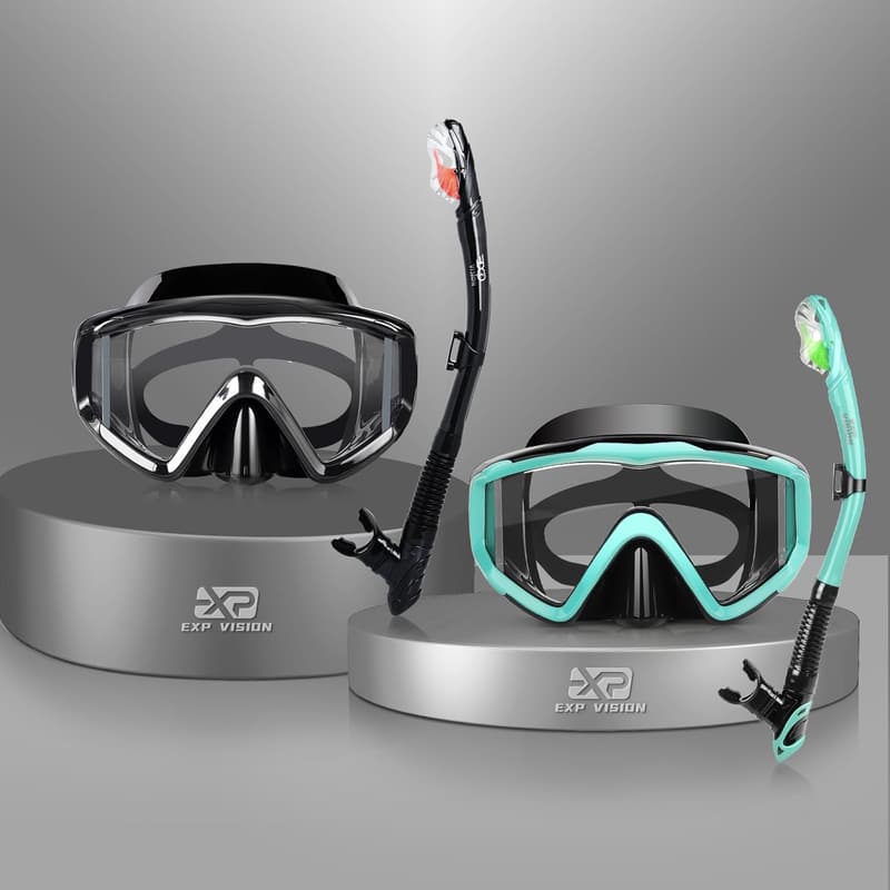 Professional 3-Window Snorkel Set for Adults - Anti-Fog & Leak-Proof