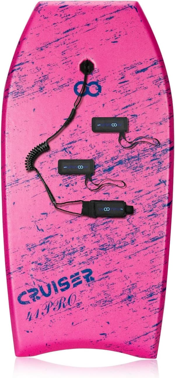 Super Lightweight Bodyboard with Leash - Perfect for Surfing