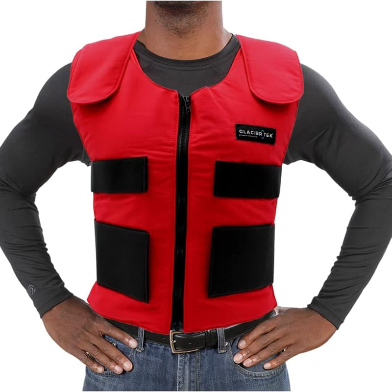 Personal Cooling Vest with 8 Cool Packs - 59°F for 2.5 Hours