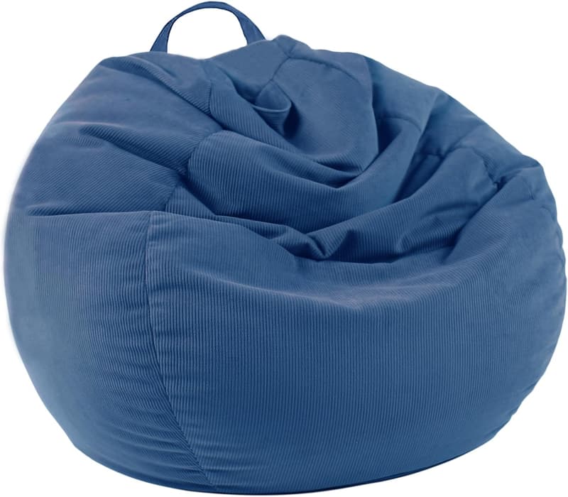 Stuffed Animal Storage Bean Bag Chair Cover for Kids and Adults