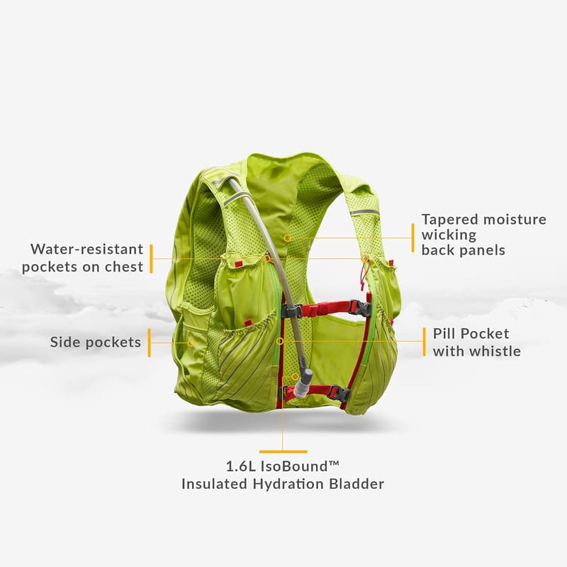 Water-Resistant Hydration Vest with 12L Pack for Running