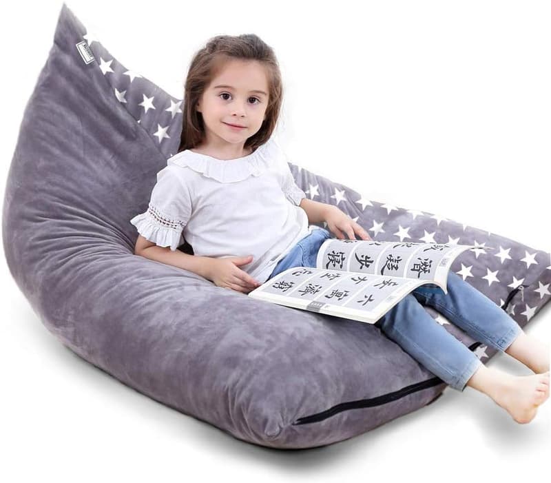 Plush Toy Bean Bag Chair Cover | Extra Large Velvet Organizer