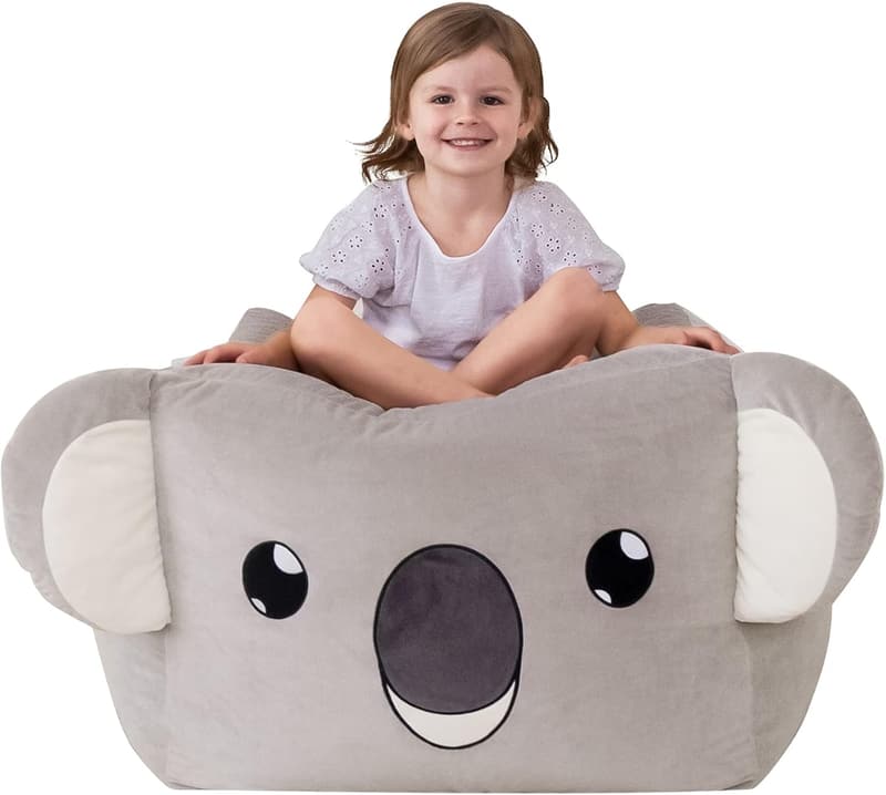 Koala Stuffed Animal Storage Bean Bag Chair for Kids