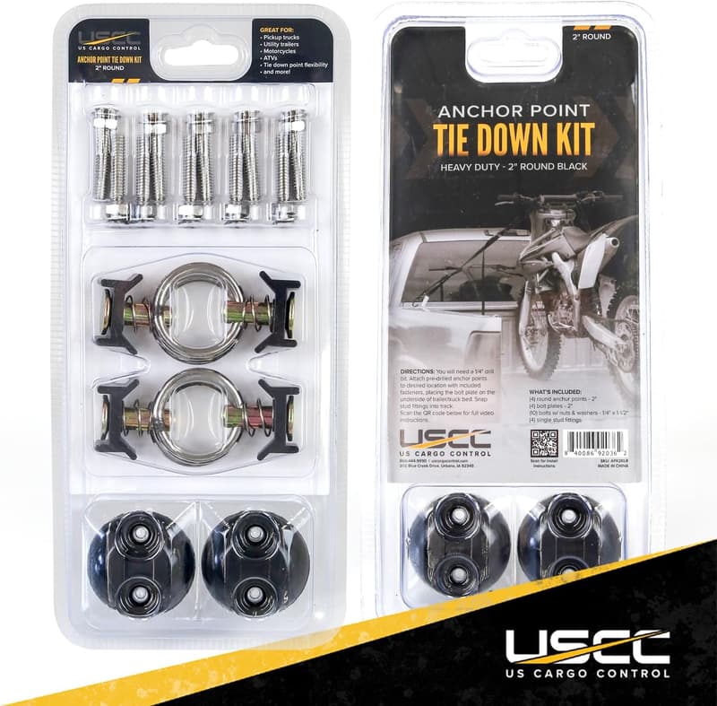 L Track Tie Down System Kit for UTVs, ATVs, and Motorcycles