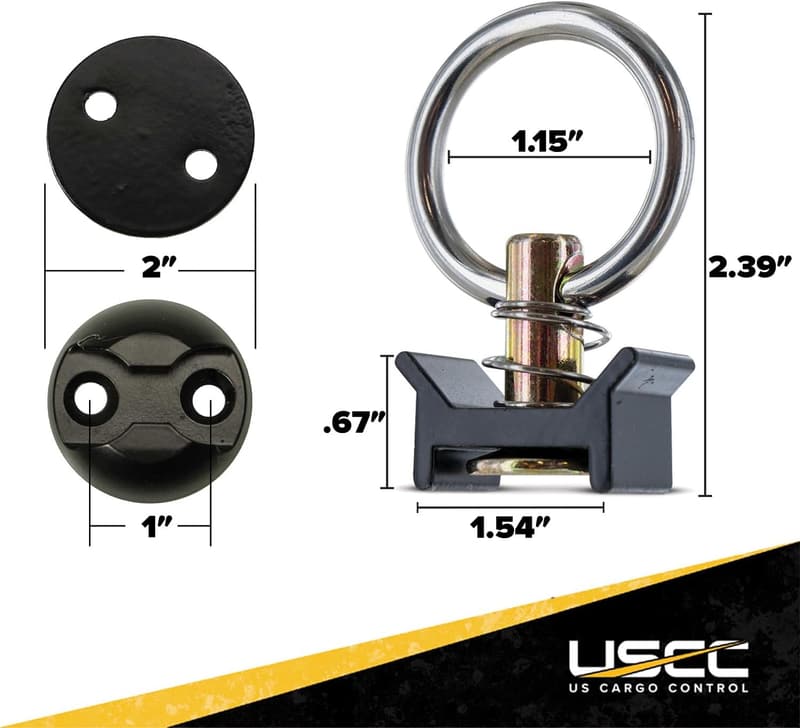L Track Tie Down System Kit for UTVs, ATVs, and Motorcycles