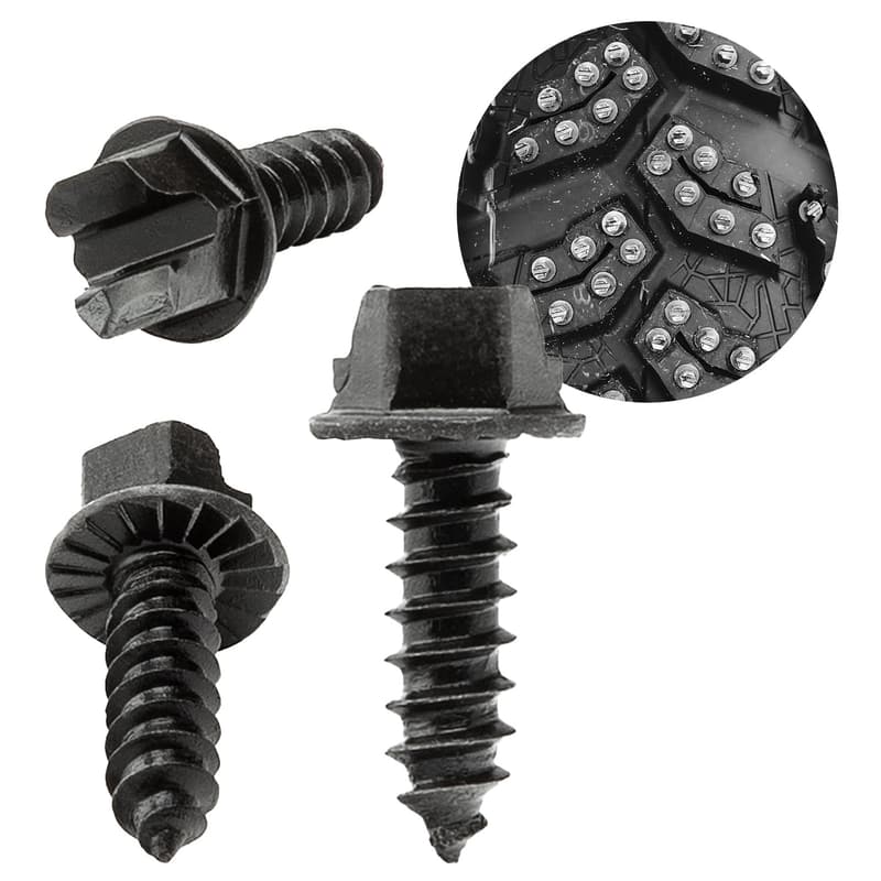 Winter Traction Screws - Heavy Duty Studs for Tires (250 Pack)