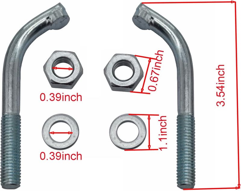 Snowmobile Ice Scratcher Replacement Kit (2 Pieces)