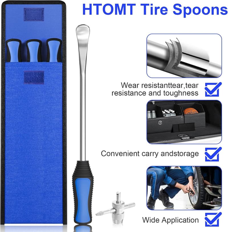 Tire Changing Tool Set for Motorcycle & Bicycle - 26pcs Kit