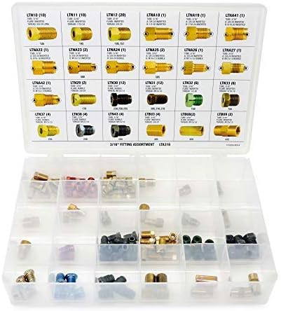 Brake Line Repair Fitting Kit - 110 Pieces in Shatter-Resistant Box