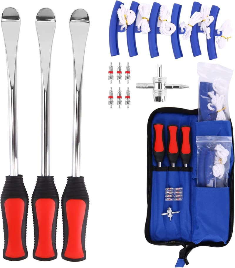Dirt Bike Tire Changing Kit with Steel Spoons and Accessories