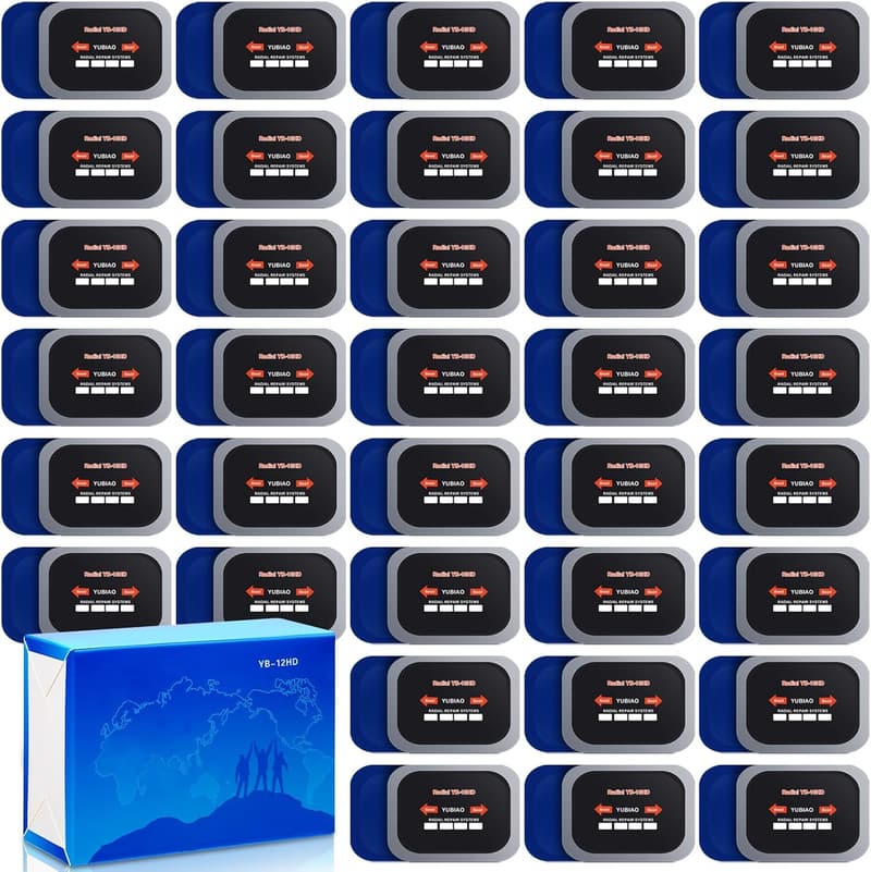 Tire Repair Kit - 60 Rubber Patches for Emergency Punctures
