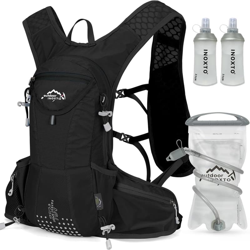 Lightweight Hydration Pack Backpack with 2L Leakproof Bladder