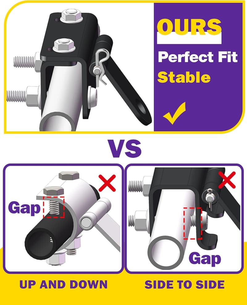 Adjustable Steel Bumper Hitch for Snowmobile Towing Kits