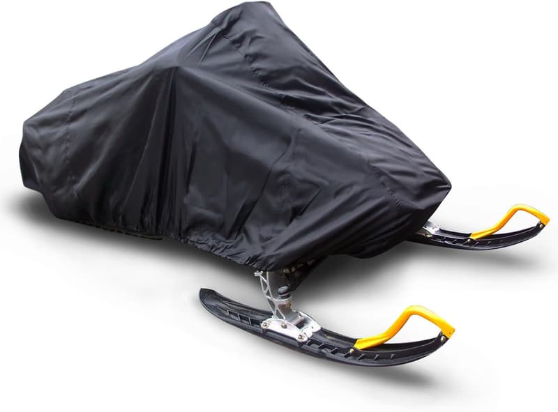 Large Waterproof Snowmobile Cover - Black, Fits 130