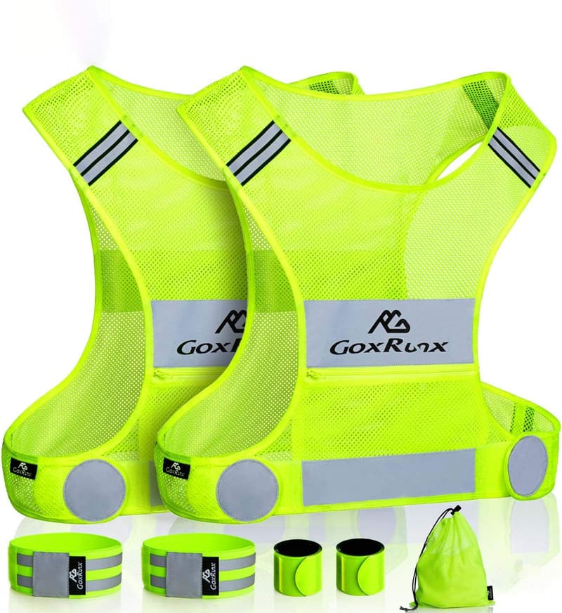 Ultralight Reflective Running Vest Set with Armbands & Bag