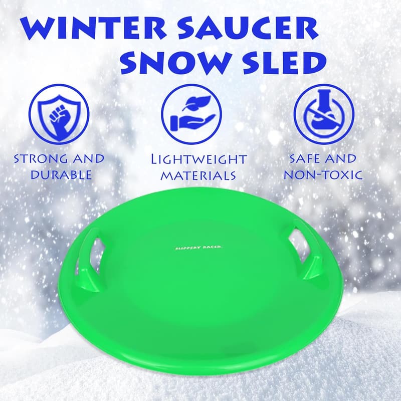 Heavy-Duty Winter Sled with Handles for Outdoor Fun