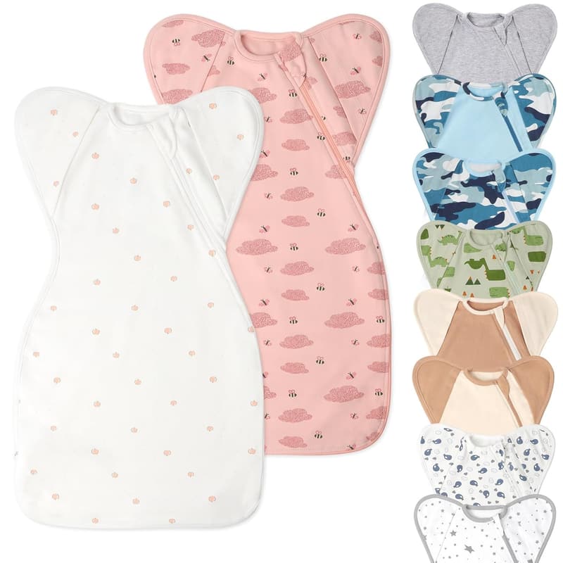 Swaddle Sleep Sack - 3-Way Transition, 2-Pack for Newborns