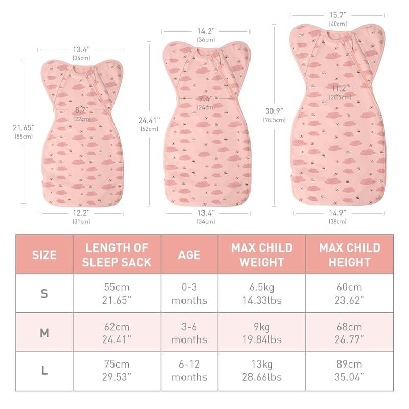 Swaddle Sleep Sack - 3-Way Transition, 2-Pack for Newborns