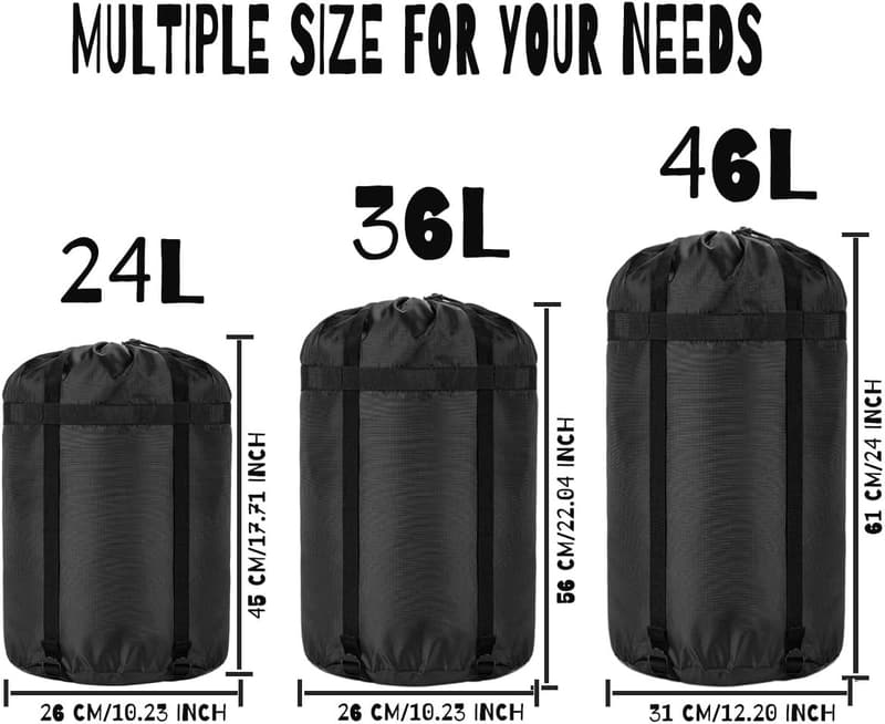 Compression Stuff Sack Organizer - Waterproof for Camping & Travel