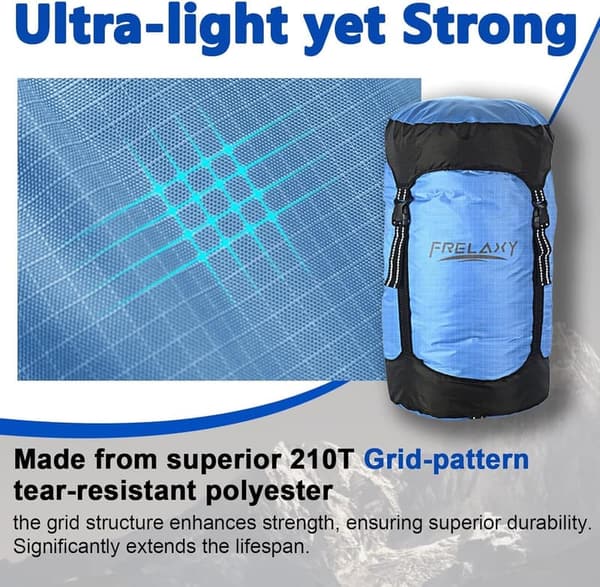 Ultralight Compression Sack - Water-Resistant, 11L-52L, Camping Gear