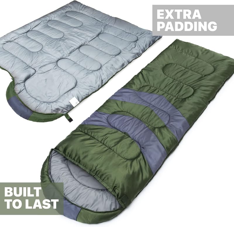 Lightweight Cold Weather Sleeping Bag for Adults & Kids