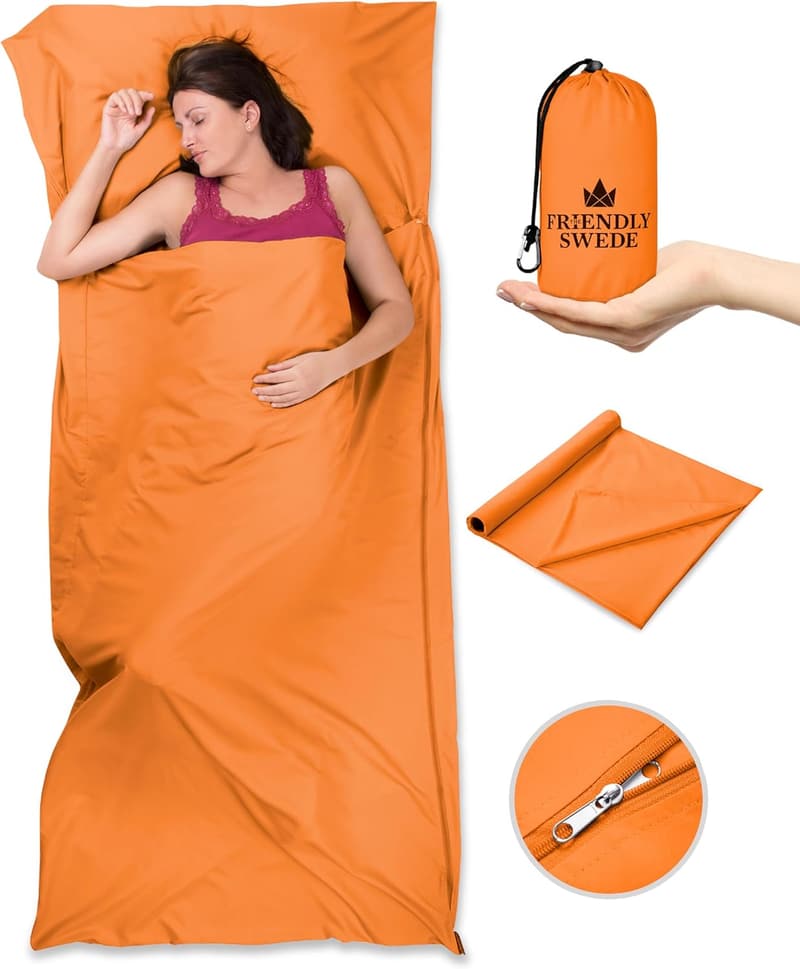 Ultralight Polyester Sleeping Bag Liner for Travel & Camping