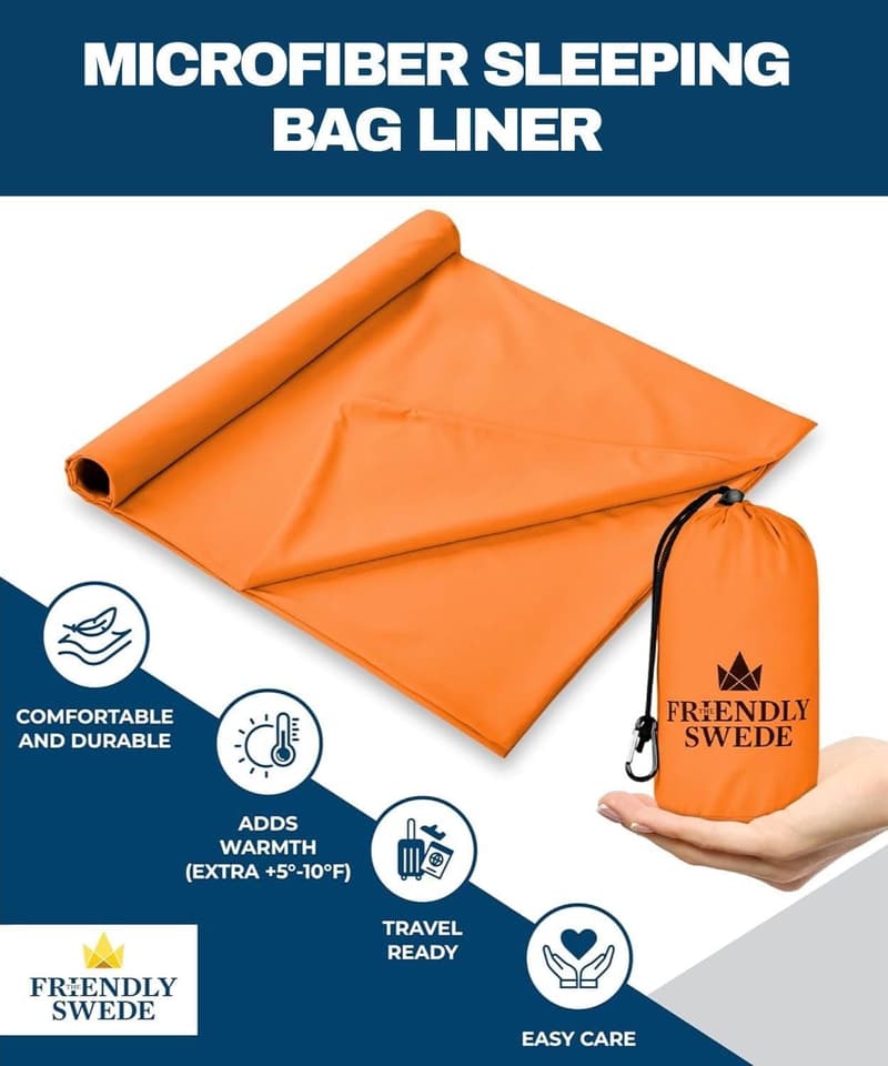 Ultralight Polyester Sleeping Bag Liner for Travel & Camping