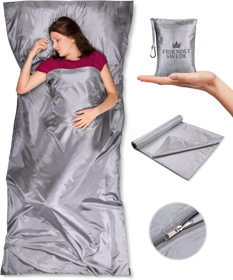 Ultralight Polyester Sleeping Bag Liner for Travel & Camping