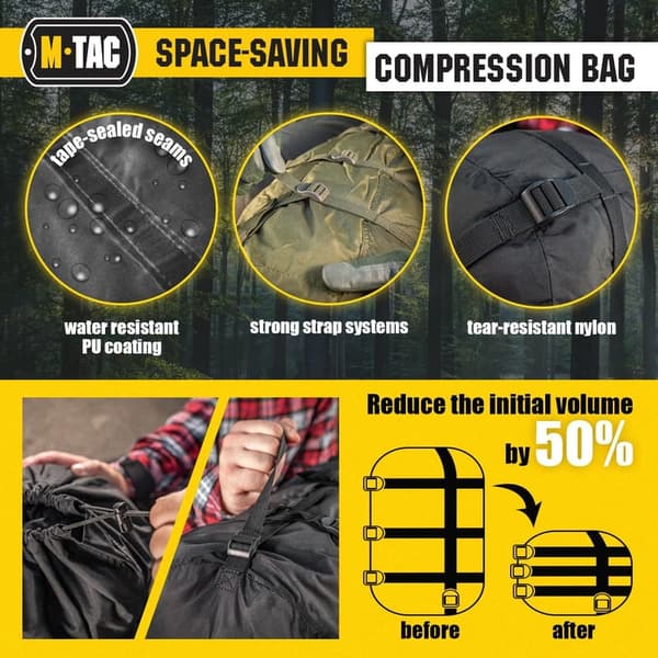 Military-Grade Lightweight Compression Stuff Sack for Travel
