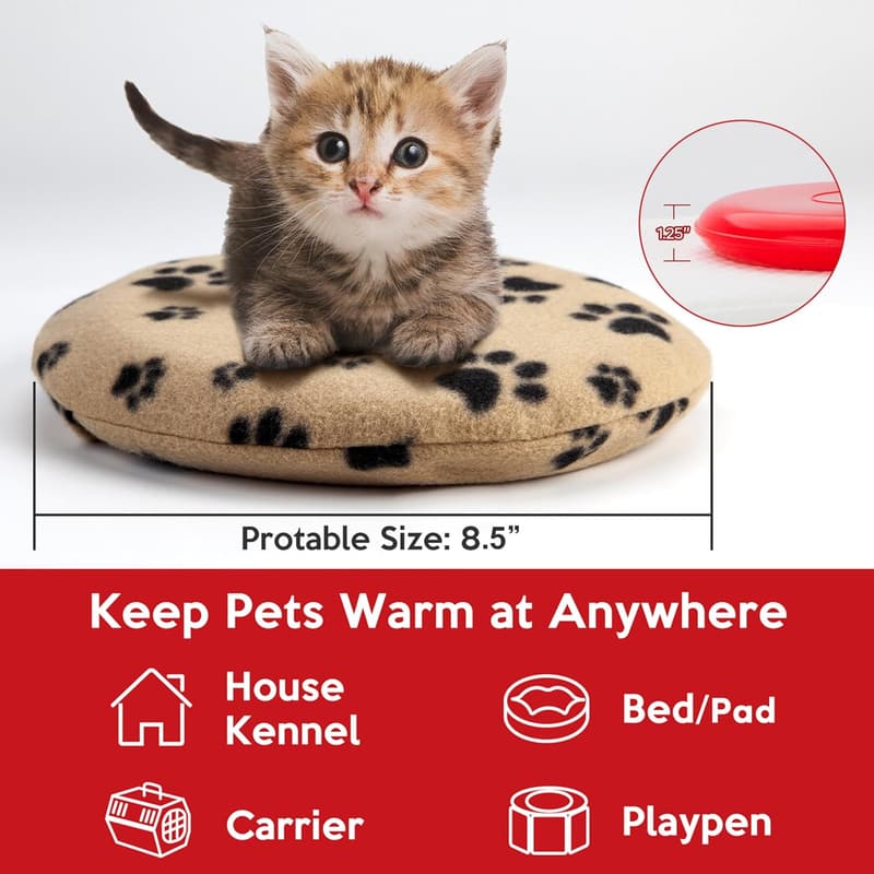 Microwave Pet Heating Pad for Newborn Kittens & Puppies