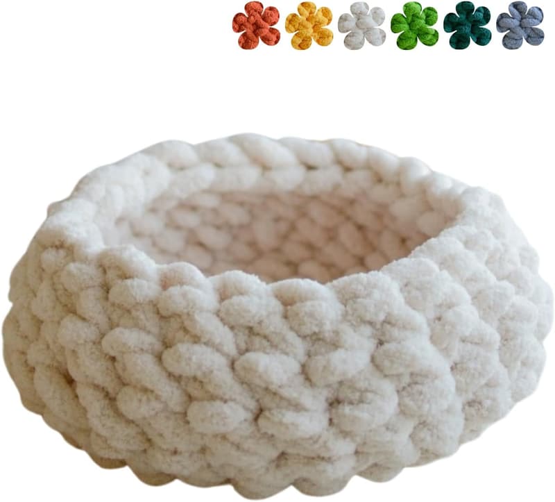 Washable Handwoven Cat Nest Bed – Extra Soft Round Cave (Medium)