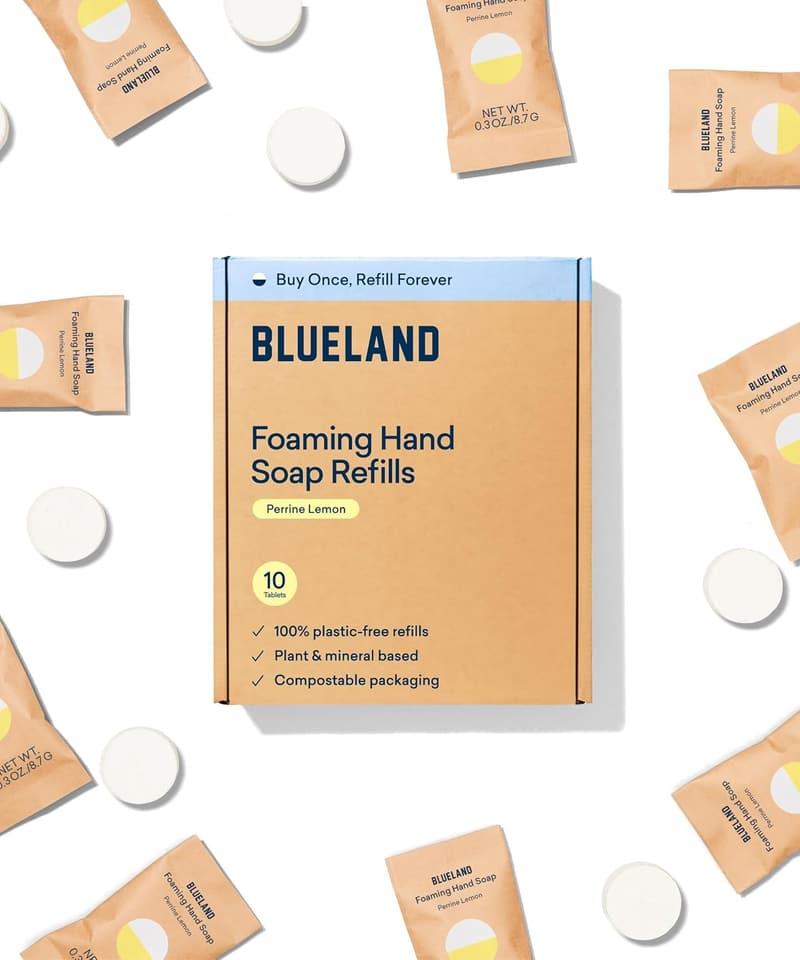 Eco-Friendly Foaming Hand Soap Tablets, 10-Pack, Lemon Scent