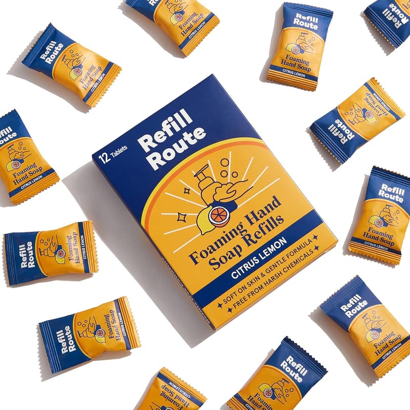Citrus Lemon Foaming Hand Soap Refill Tablets - 12 Pack
