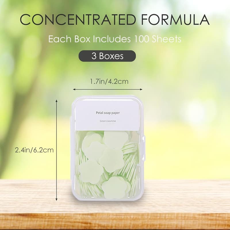 Portable Scented Soap Sheets - 300pcs for Camping & Travel