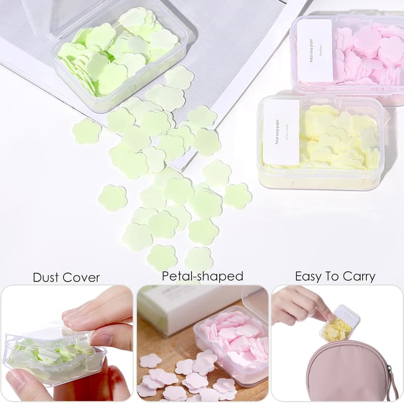 Portable Scented Soap Sheets - 300pcs for Camping & Travel