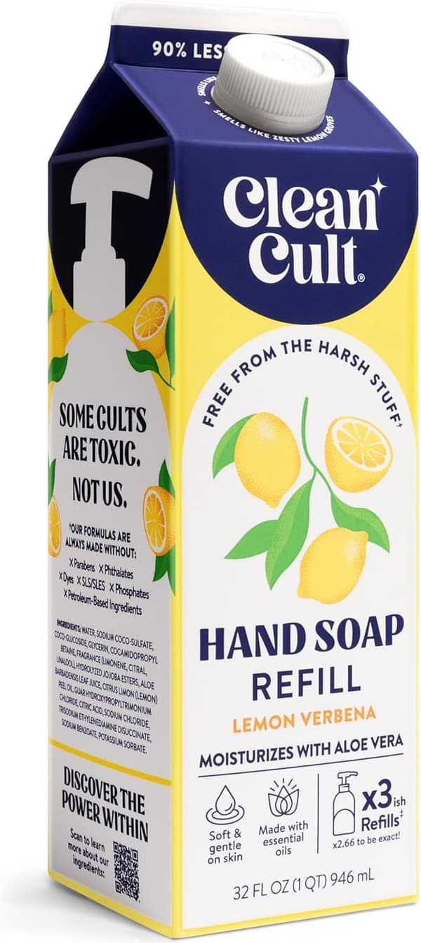 Lemon Verbena Liquid Hand Soap Refill - 32 oz Eco-Friendly
