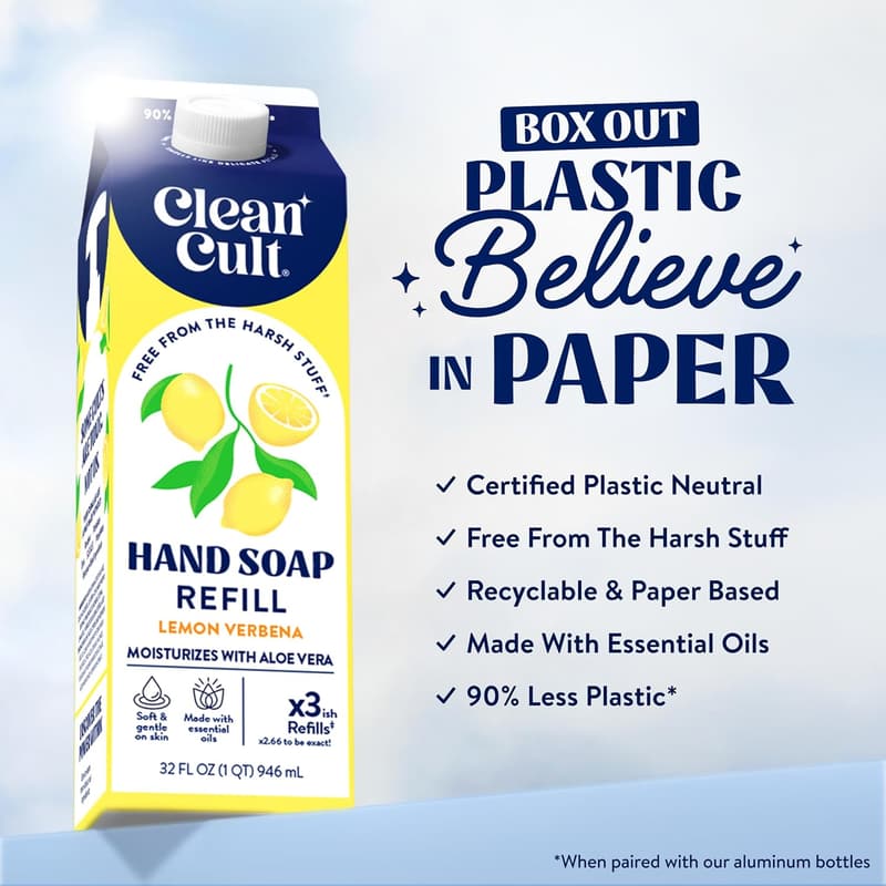 Lemon Verbena Liquid Hand Soap Refill - 32 oz Eco-Friendly