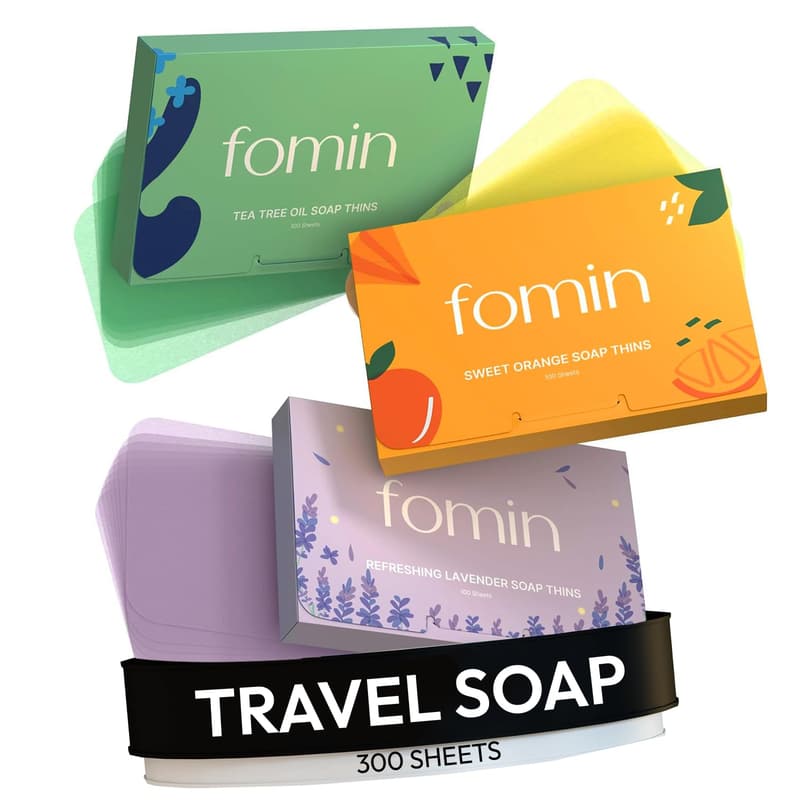 Portable Antibacterial Soap Sheets - 300 Dissolvable Travel Sheets
