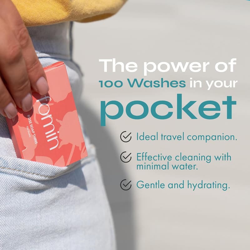 Portable Antibacterial Soap Sheets - 300 Dissolvable Travel Sheets