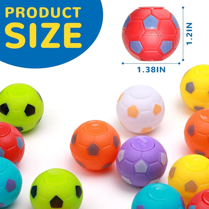 Soccer Party Favors: 36 Pack Fidget Spinners for Kids
