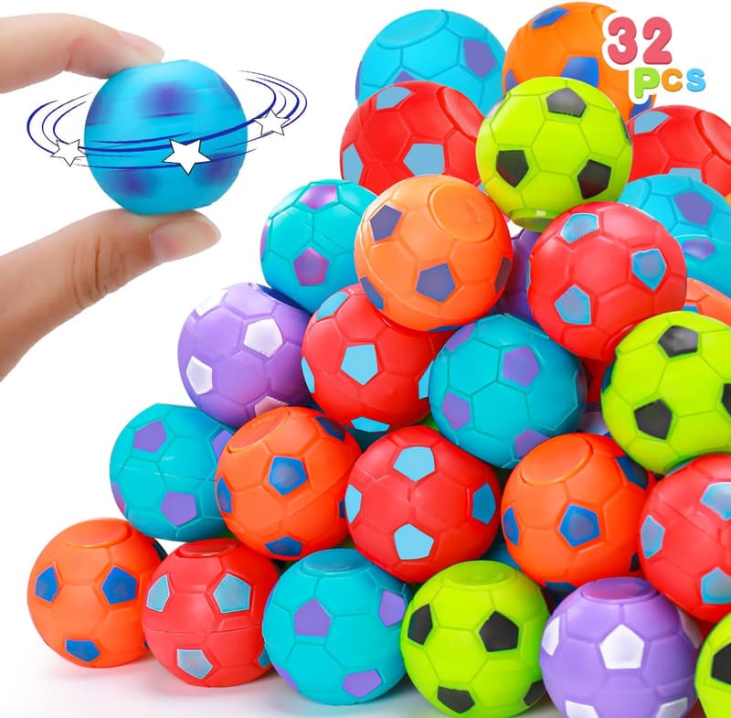 Soccer Ball Fidget Spinner Party Favors - 32PCS for Kids