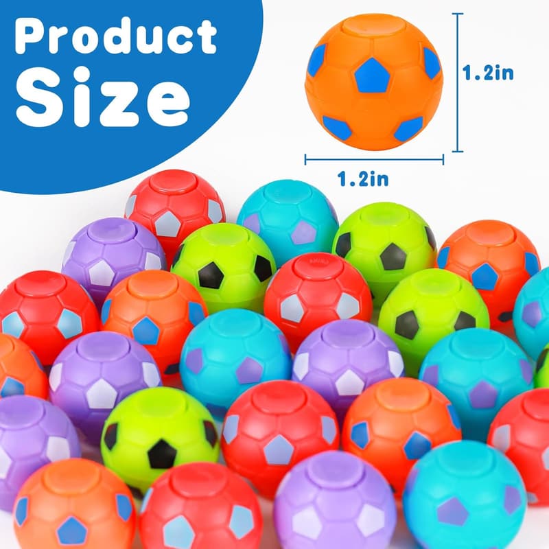 Soccer Ball Fidget Spinner Party Favors - 32PCS for Kids