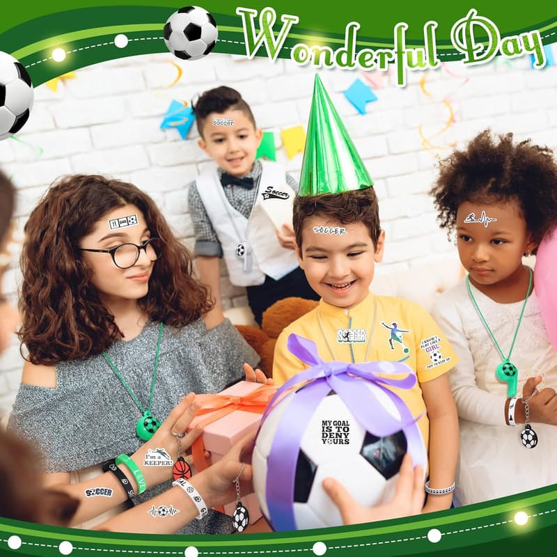 Soccer Party Favors Pack – 120 Pcs Team Gifts & Decor